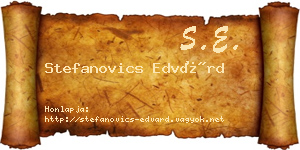 Stefanovics Edvárd névjegykártya